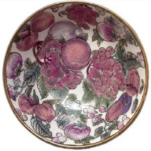 Serving Bowl Centerpiece Pink 8x3.75 inches Fruit